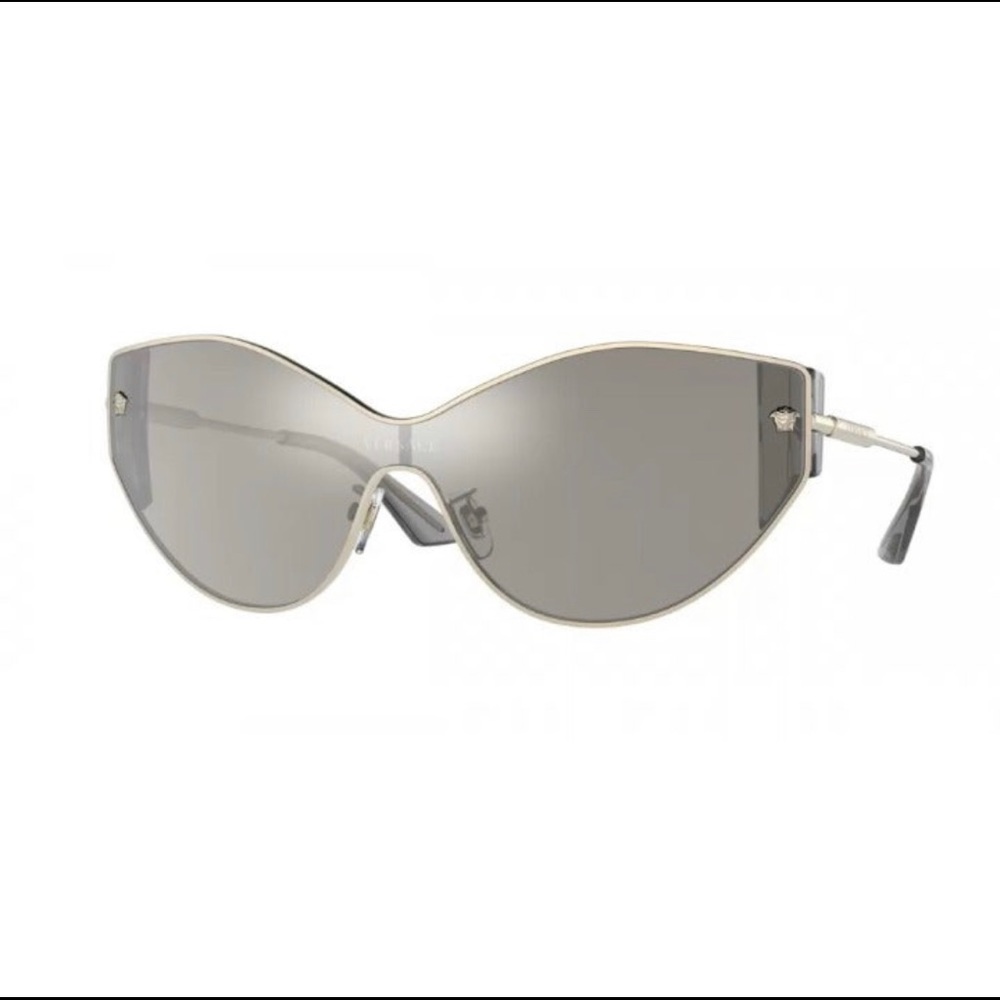 VERSACE VE2239 12526G PALE GOLD - LIGHT GREY MIRROR SILVER WOMEN'S SUNGLASSES